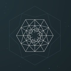 Polygon sacred and mysterious geometry. vector illustration