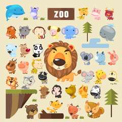 adorable animals collection set