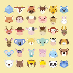 lovely animal heads collection