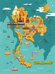 Thailand travel concept poster
