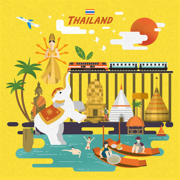 Thailand travel poster