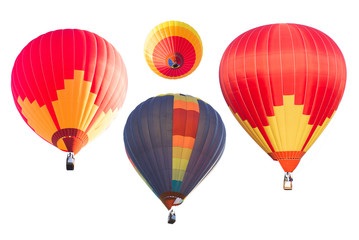 Fototapeta premium Hot air balloon isolated on white background