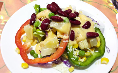 Fresh vegetable salad.