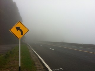 The road to top of mountain in the north of Thailand