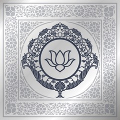 water lily, wedding card design, royal India