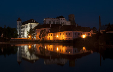 Fototapeta na wymiar Czech historical towns in night