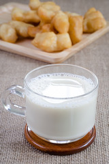 Soybean milk with fried bread stick