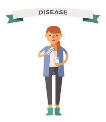 People ill vector illustration