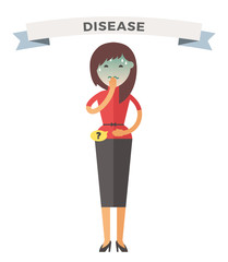 People ill vector illustration