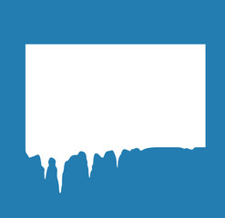 Collection of frozen icicle snow winter vector banner
