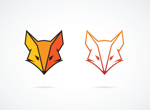 Vector of fox face design on white background. Animals. Easy editable layered vector illustration.