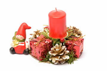 Christmas decoration isolated on the white background