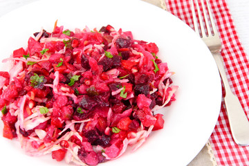 Healthy and Diet Food: Salad with Beets, Onions, Carrots - Vinai