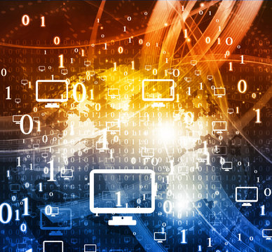 Computer Network and internet communication concept.