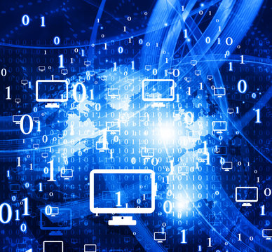 Computer Network and internet communication concept.