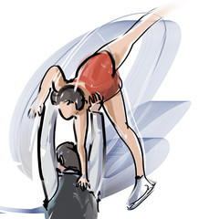 フィギュアスケート-リフトアップ © freehand