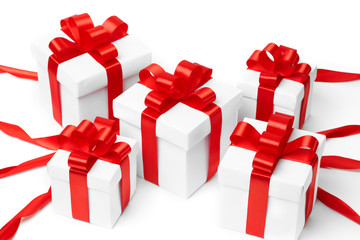 set of gift box isolated