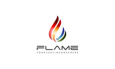 Fototapeta na wymiar Flame Logo