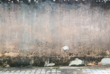 street wall with rough and dirty concrete background