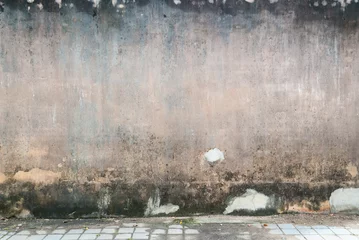 Poster de jardin Mur mur de rue avec fond de béton rugueux et sale