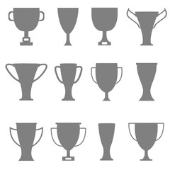 Trophy icon set