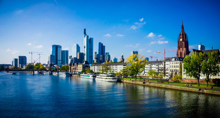 Fototapeta na wymiar Skyline of Frankfurt, Germany. Frankfurt am Main city