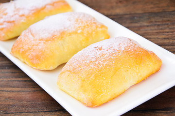 Sweet Bakery Bun with Cheese, Apple and Cinnamon