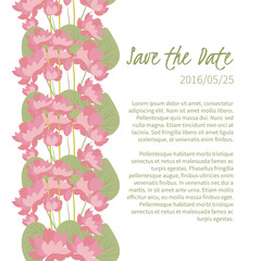 Floral lotus retro vintage background