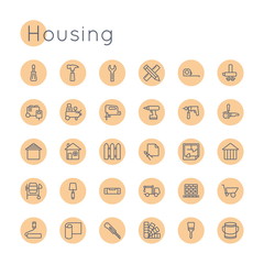 Vector Round Housing Icons