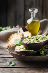 Traditional sardinian dish eggplant 