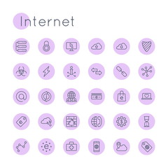 Vector Round Internet Icons