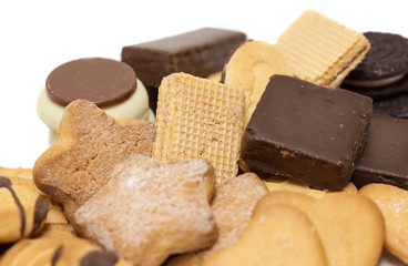 cookies mix group on white background