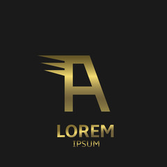 Golden letter A