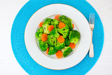 Broccoli and Carrots. Diet Fitness Nutrition