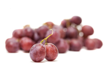 black grapes on a white background