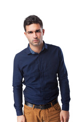 Fototapeta premium man standing on white
