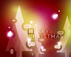 Vector Merry Christmas abstract background, snowflakes in the air