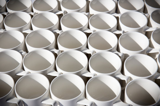 Coffee cup pattern with vignette
