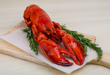 Boiled lobster