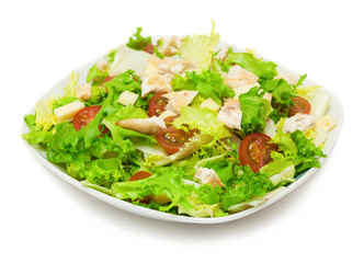 mediterranean salad isolated on white background