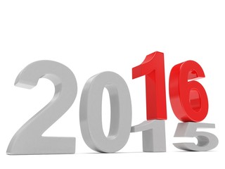 2015-2016 change new year 2016 isolated