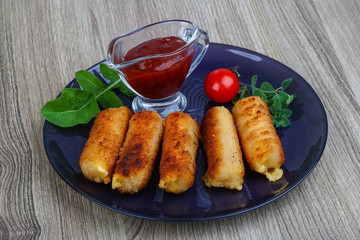 Fry cheese sticks