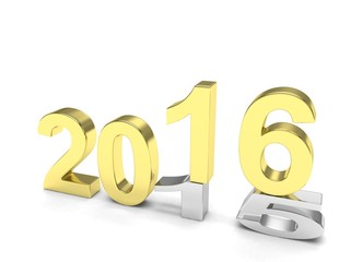 2015-2016 change new year 2016 isolated