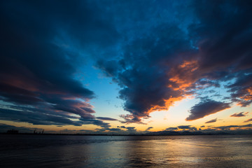 Sunset On The Seashore