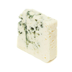 roquefort cheese on white background