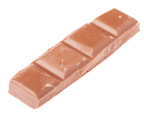 piece of chocolate bar isolated on a white background