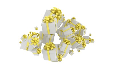 flying gift boxes