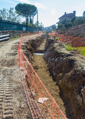 Detail of a trench works