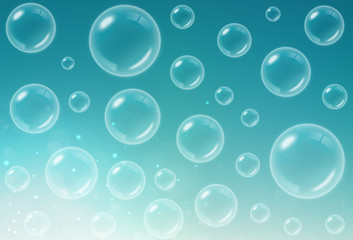 Soap Bubbles background. Vector illustration