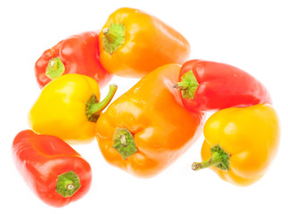 pile of peppers isolated on a white background
